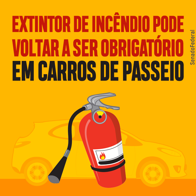 Extintor de incêndio pode voltar a ser obrigatório em carros de passeio