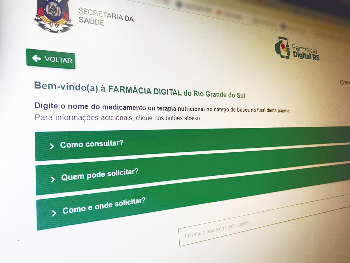 Medicamentos fornecidos pelo Estado podem ser  solicitados pela internet