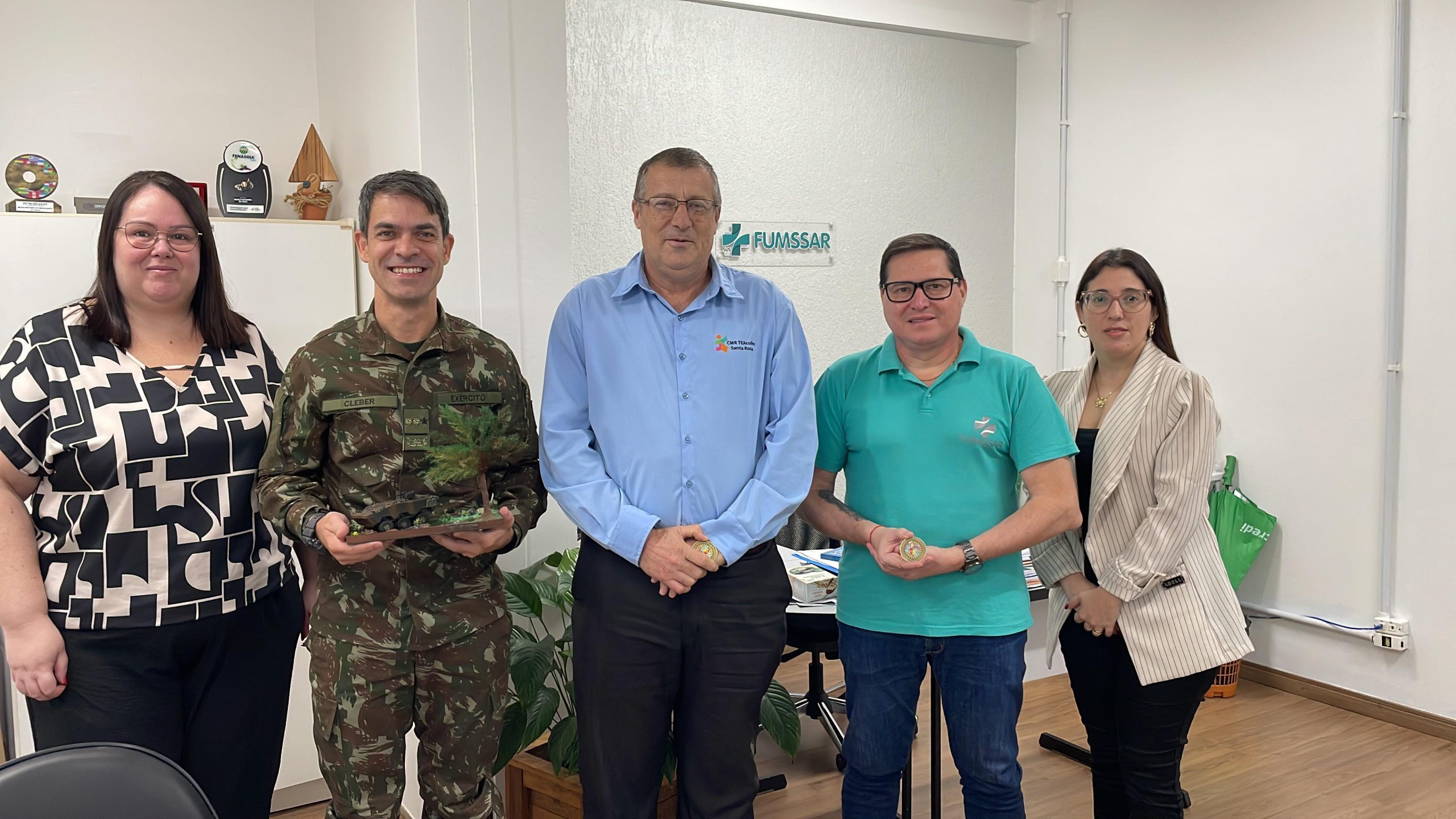 FUMSSAR recebe a visita do Comandante do 19º RC Mec