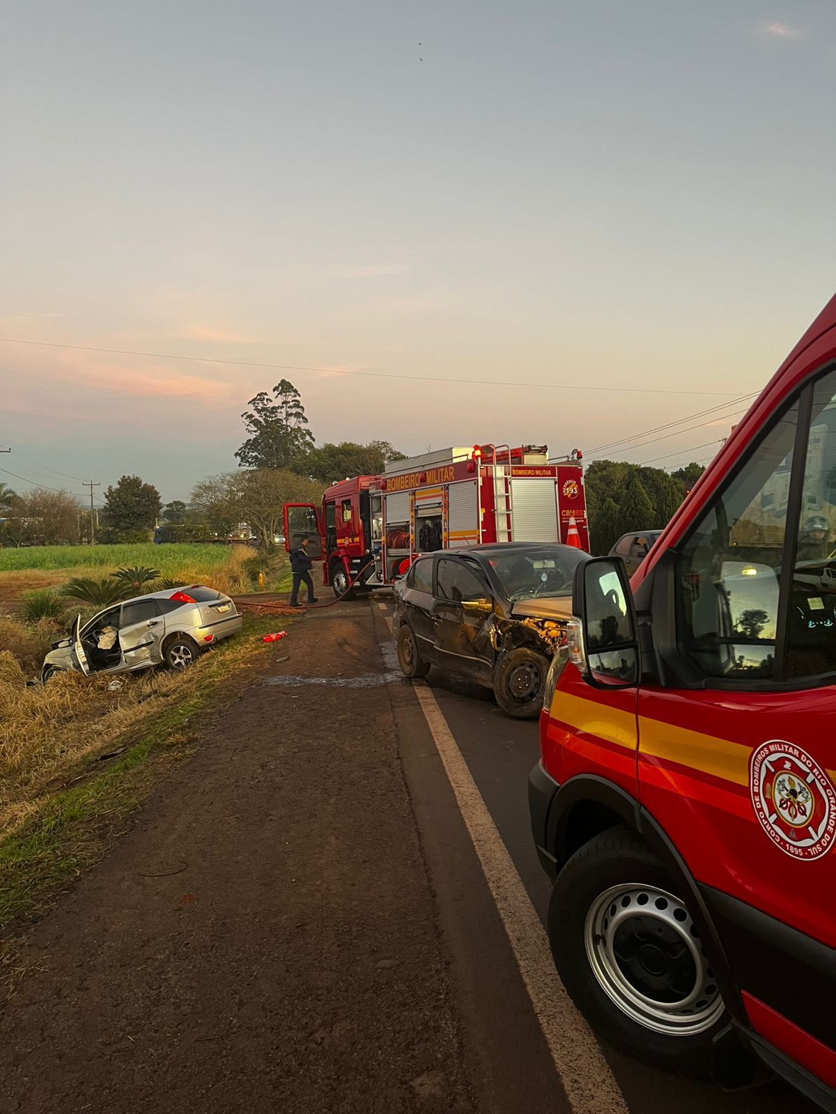 Grave acidente em Guia Lopes no começo da manhã