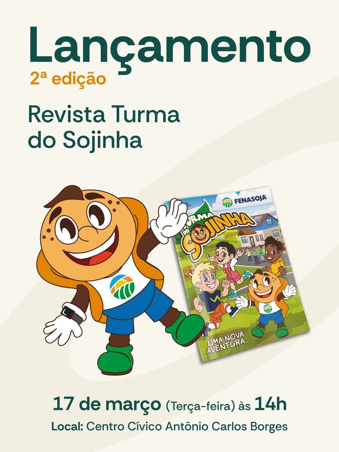 Revista Turma do Sojinha será lançada nesta terça-feira em Santa Rosa