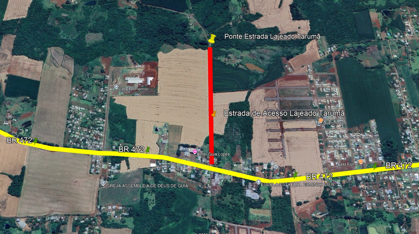 Interdição de ponte no acesso ao Lajeado Tarumã Interdição de ponte no acesso ao Lajeado Tarumã