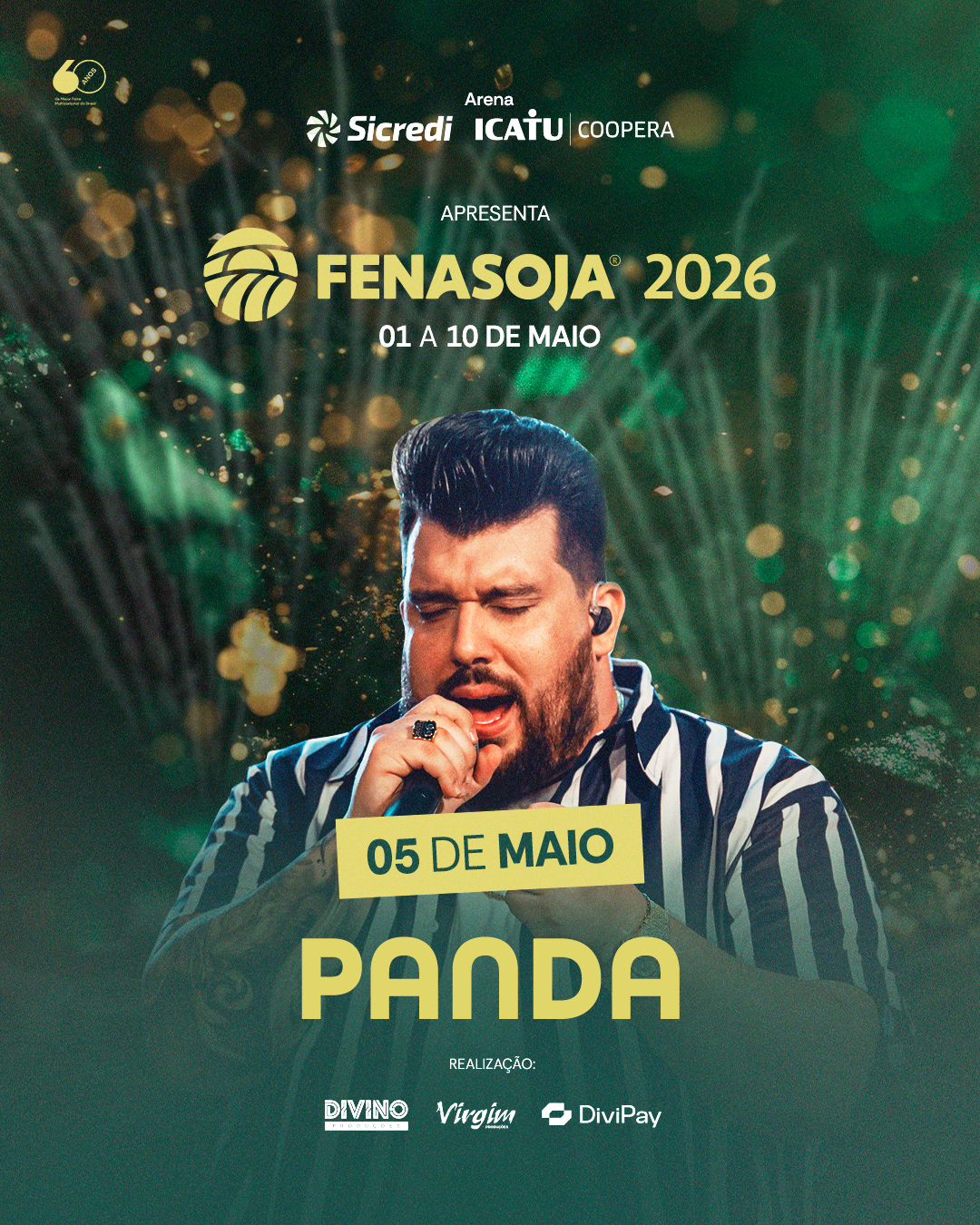 REVELAÇÃO DO SERTANEJO, CANTOR PANDA É ATRAÇÃO DA FENASOJA 2026 HOJE