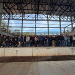Imprensa e autoridades visitam obra do novo Ginásio Municipal de Santa Rosa