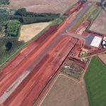 Pista do novo aeroporto 80% concluída